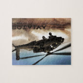 AH-64アパッシュのヘリコプター ジグソーパズル (横)