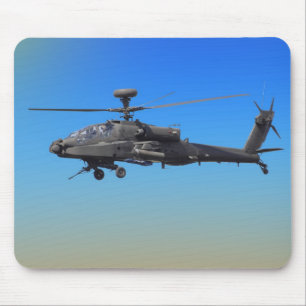 AH-64アパッシュのヘリコプター マウスパッド