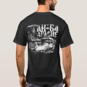 AH-64アパッシュの男性基本的な暗いTシャツ Tシャツ (裏面)