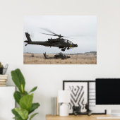 AH-64航空機が飛行の目的で出発する場合 ポスター (ホームオフィス)
