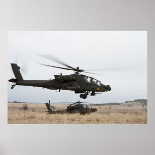 AH-64航空機が飛行の目的で出発する場合 ポスター