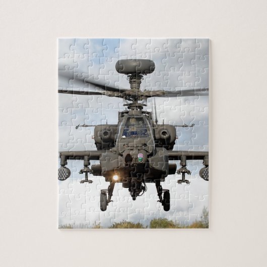 AH-64 アパッチ ロングボウ ヘリコプター 軍事 ジグソーパズル (縦)