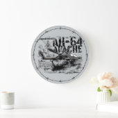 AH-64 Apacheアクリル壁時計 ラージ壁時計 (ホーム)