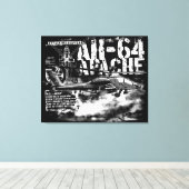 AH-64 Apacheキャンバスプリント キャンバスプリント (インサイチュ (ウッドフロア))