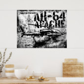 AH-64 Apacheプリント ポスター (キッチン)