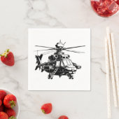 Ah 64 Apacheヘリコプター スタンダードカクテルナプキン (インサイチュ)