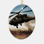 AH-64 Apacheヘリコプター セラミックオーナメント (右)