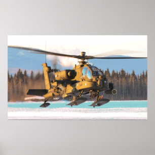 AH-64 Apacheヘリコプター ポスター