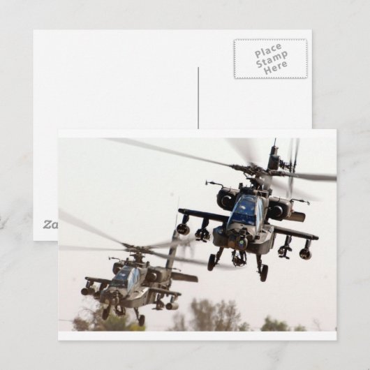 AH-64 Apache ポストカード (正面/裏面)