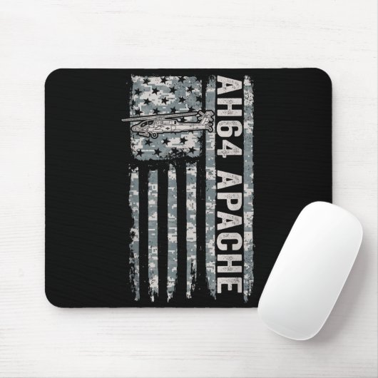 Ah-64 apache american flag helicopter camo apache  マウスパッド (マウス)