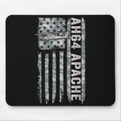 Ah-64 apache american flag helicopter camo apache  マウスパッド (正面)