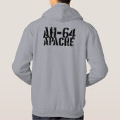 AH-64 Apache Men's Basic Hooded Sweatshirt パーカ (裏面)