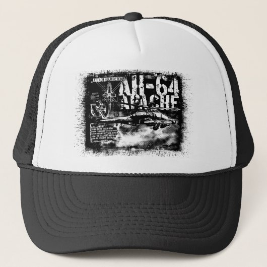 AH-64 Apache Trucker Hat キャップ (正面)