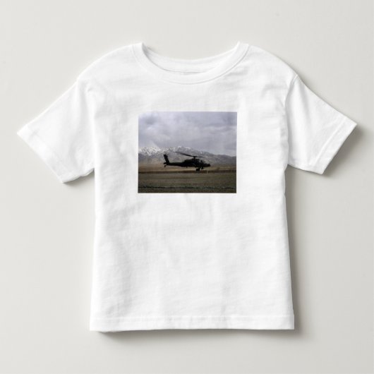 AH-64Aアパッチが離陸する トドラーTシャツ (正面)