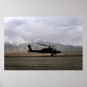 AH-64Aアパッチが離陸する ポスター