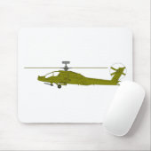 AH-64Dの攻撃用ヘリコプター マウスパッド (マウス)