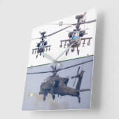 AH-64E APACHE GUARDIAN スクエア壁時計 (傾斜)