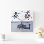 AH-64E APACHE GUARDIAN スクエア壁時計 (ホーム)