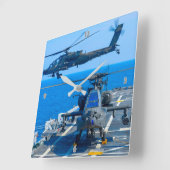 AH-64E APACHE GUARDIAN スクエア壁時計 (傾斜)