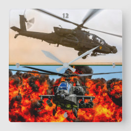 AH-64E APACHE GUARDIAN スクエア壁時計