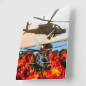 AH-64E APACHE GUARDIAN スクエア壁時計 (傾斜)