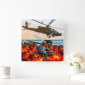 AH-64E APACHE GUARDIAN スクエア壁時計 (ホーム)