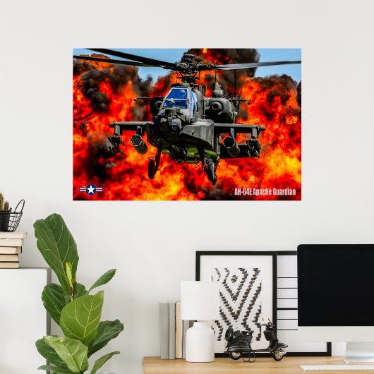 AH-64E APACHE GUARDIAN ポスター (ホームオフィス)
