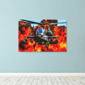 AH-64E APACHE GUARDIAN 24x36 キャンバスプリント (インサイチュ (ウッドフロア))
