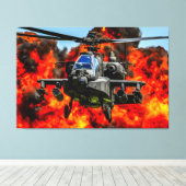 AH-64E APACHE GUARDIAN 40x60 キャンバスプリント (インサイチュ (ウッドフロア))
