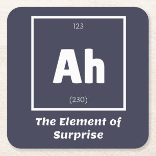 Ah Element of Supplise Chemistry Science(驚き化学科学のAh スクエアペーパーコースター