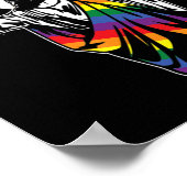 Ah Men おもしろい LGBTゲイプライドイエスレインボー国旗Chr ポスター (角)