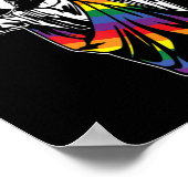 Ah Men おもしろい LGBTゲイプライドイエスレインボー国旗Chr ポスター (角)