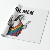 Ah Men おもしろい LGBTゲイプライドイエスレインボー ラッピングペーパー (アンロールド)