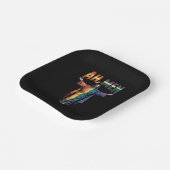 Ah Men おもしろい LGBTゲイプライド・イエス・クリスチャン ペーパープレート (傾斜あり)