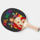 Ah Men おもしろい LGBTゲイプライド・イエス・クリスチャン 卓球ラケット (横)