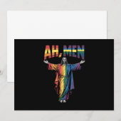 Ah Men おもしろい LGBTゲイプライド・イエス・クリスチャン 招待状 (正面/裏面)