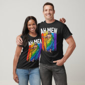 Ah Men God Jesus Christian LGBTQ Lesbian Gay Pride Tシャツ (ユニセックス)