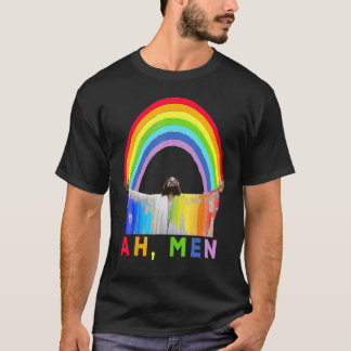 Ah Men Rainbow Gay Jesus Christian Gay Rights Gay  Tシャツ