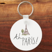 Ah Paris! Quote | With Effiel Tower キーホルダー (正面)