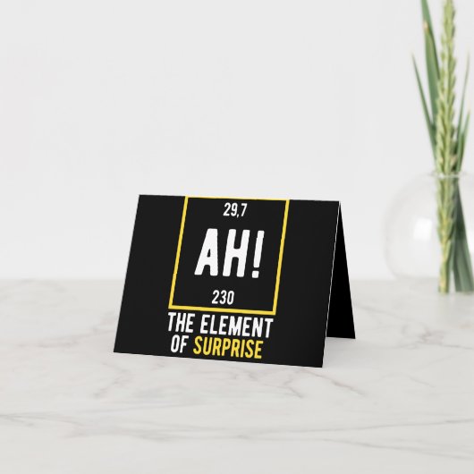 Ah The Element of Surprise ノートカード (正面)