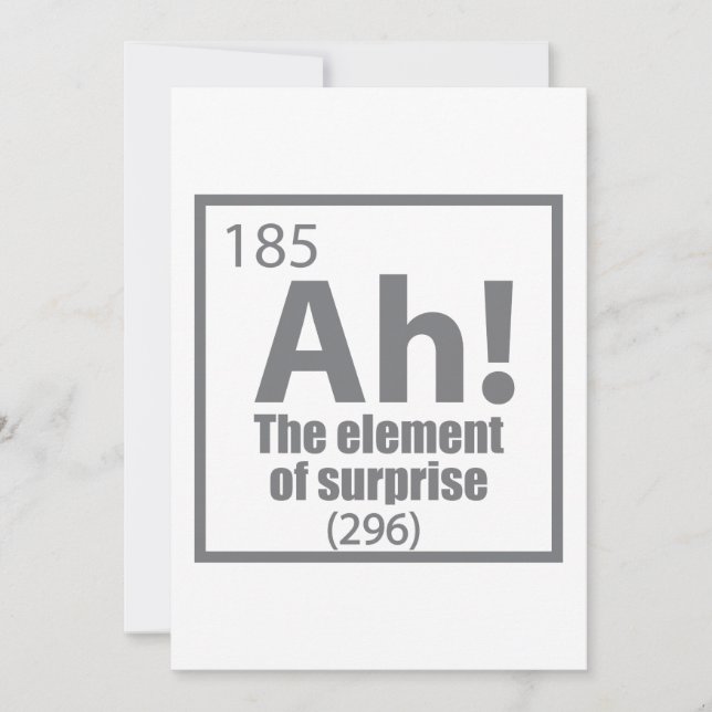 Ah! The Element of Surprise Funny Chemistry Joke (正面)