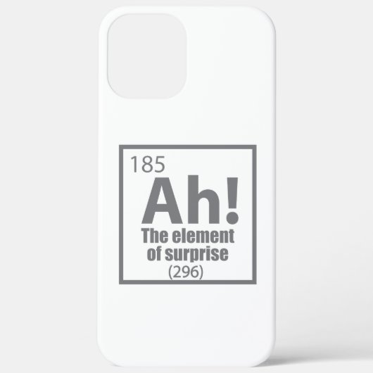 Ah! The Element of Surprise Funny Chemistry Joke Case-Mate iPhoneケース (裏面)