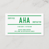 AHAインストラクタースキャンコード 名刺 (正面)