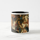 Ahasuerus 1548年の前のエスター ツートーンマグカップ (中央)