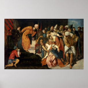 Ahasuerus 1548年の前のエスター ポスター