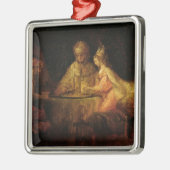 Ahasuerus、Hamanおよびエスター、c.1660 メタルオーナメント (左)