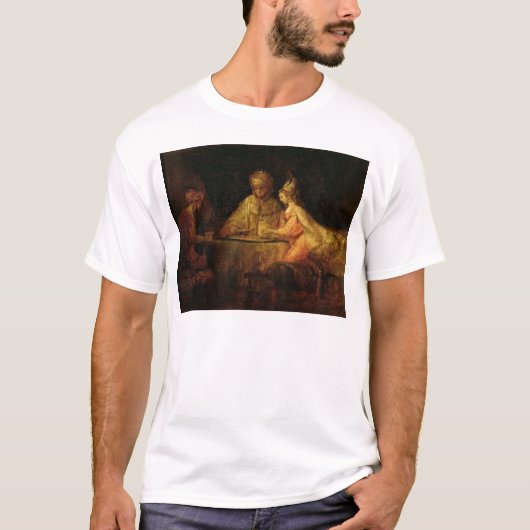 Ahasuerus、Hamanおよびエスター、c.1660 Tシャツ (正面)