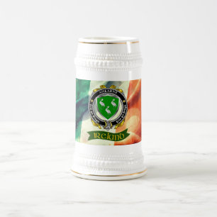 Ahearne オーダーメイド アイルランド バッジ アイルランド旗 ビールジョッキ