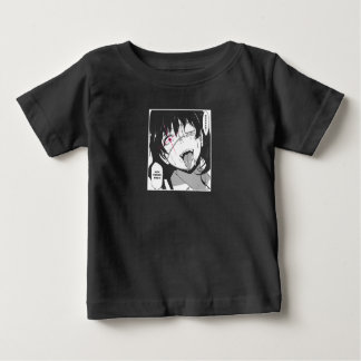 Ahegao T Shirt nurse costume face Anime Funny ベビーTシャツ