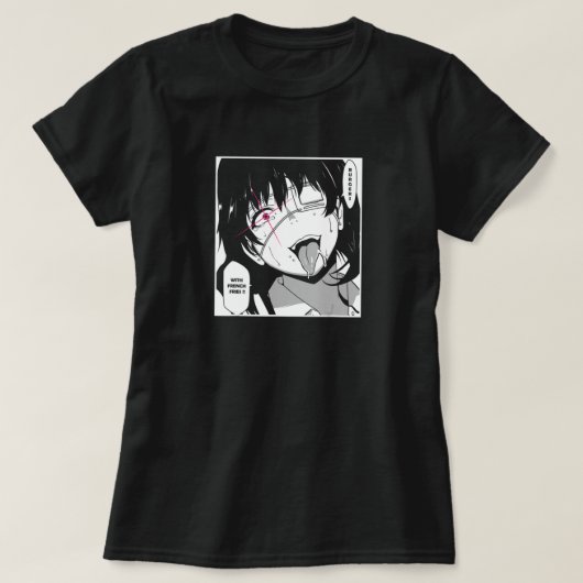 Ahegao T Shirt nurse costume face Anime Funny Tシャツ (デザイン正面)